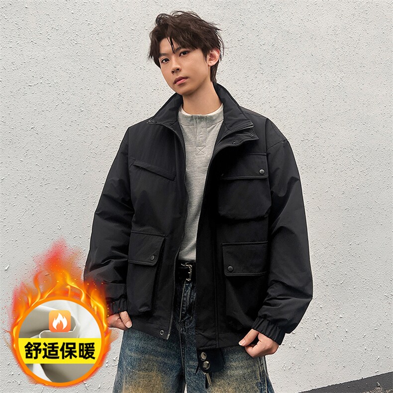 美式新款秋冬多口袋户外机能休闲棉衣外套A436-W990-P95138,男装棉衣,电商A436