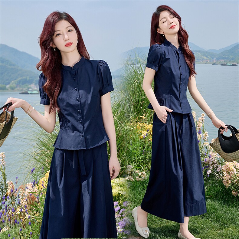 巨好看大方得体裙裤套装女2026夏季新款时尚减龄遮肉贵夫人两件套,女装套装/套裙,水衣源