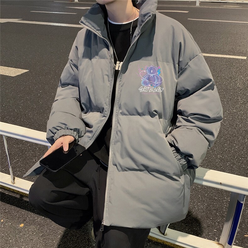 秋冬新款韩版加厚保暖立领宽松棉服外套男MY62026P115控138,男装棉衣,电商A268A
