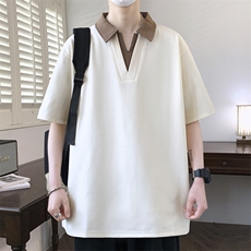 夏季大码公版拼色翻领POLO衫男休闲T恤短袖，男装Polo衫，星座1107-1