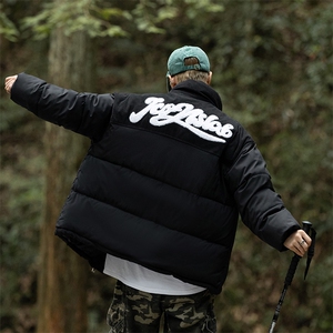 立领棉服字母冬季棉袄冬季灯芯绒棉衣男加厚拼接A266-WMY8623-P75图片