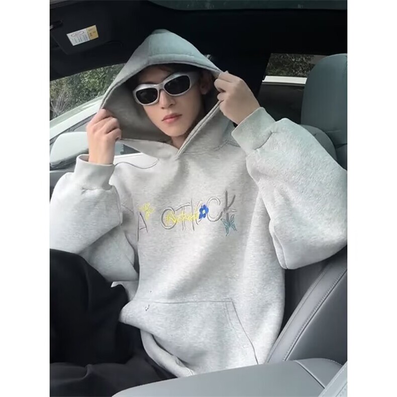 潮流慵懒流行百搭简约时尚原宿连帽卫衣ins日系文艺新款气质WY28,男装卫衣,星座516A