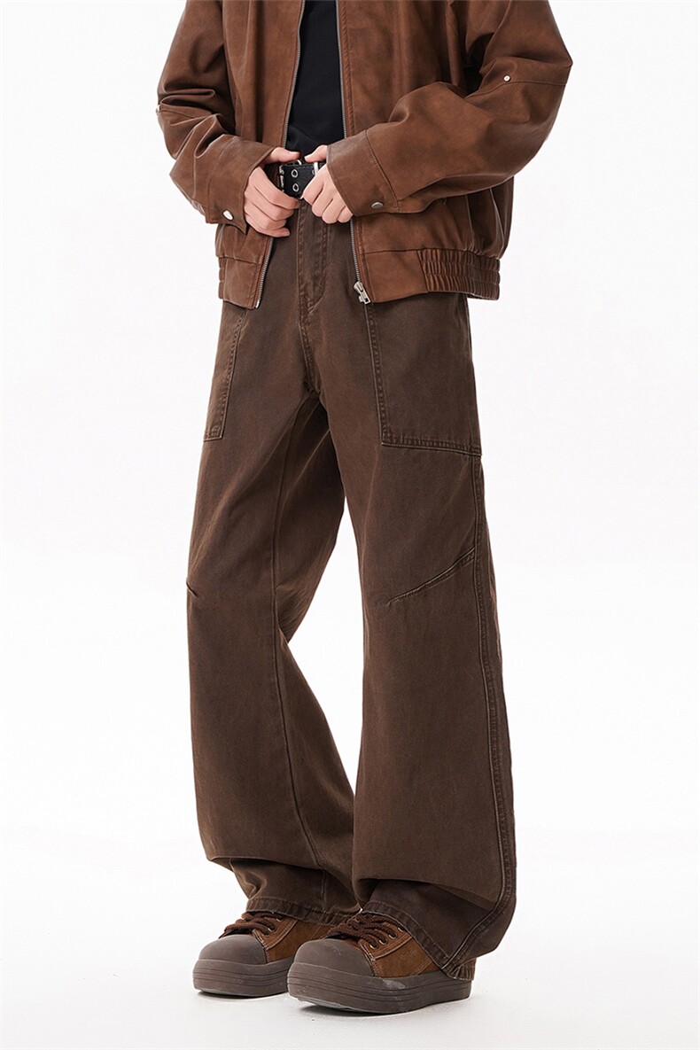 B221美式ins高街暗黑洗褪工装休闲加绒牛仔裤LK25611-特P58控98,男装牛仔裤,电商B221