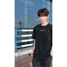 网络图现货解构拉链垫肩短袖t恤男重磅半袖体恤RT549-P45，男装T恤，星座1005-4