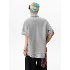 1506/QLD9020/P43翻领短袖polo衫夏季t恤韩版修身潮流百搭上衣，男装T恤，星座1506