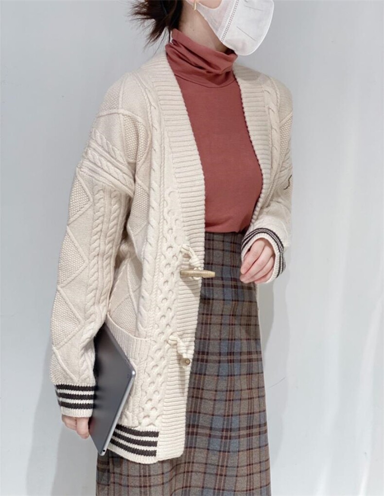 牛角扣开衫，其它，驿谷