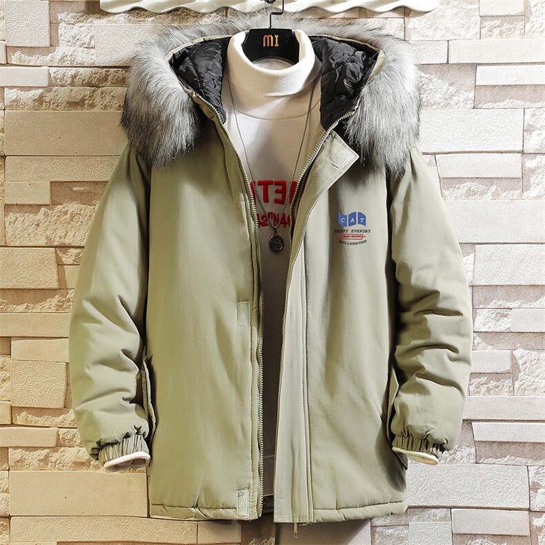MM482014-P130冬季大毛领衣男士大码加厚袄男服砖墙,男装棉衣,电商A040A