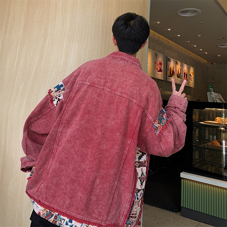 Wt3327-P72美式复古潮牌拼接牛仔外套,男装夹克,星座1501-1