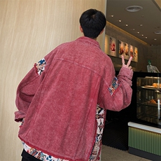 Wt3327-P72美式复古潮牌拼接牛仔外套，男装夹克，星座1501-1