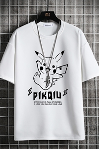 TK28078-P25 春夏季七分袖t恤男大码五分袖男短袖中袖 网格挂拍图片