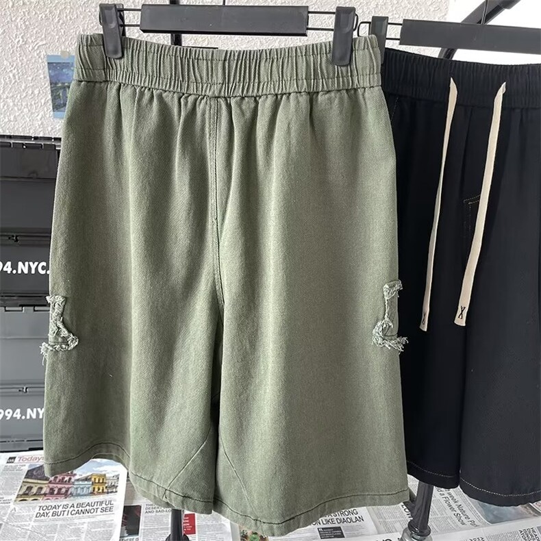 牛仔短裤男女夏季美式复古高街裤子直筒vibe风宽松中裤-A121-p40,男装牛仔裤,星座601-2