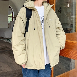 新款冬季加绒加厚连帽棉衣冲锋衣潮牌棉服外套港风男装JK2800P95图片