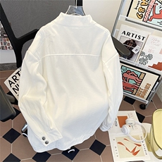 短款垫肩夹克外套男款春秋美式高街立领棒球服JK188-P75，男装夹克，星座308B-1