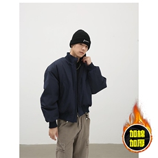 现货冬季美拉德立领飞行夹克廓形高街棒球服加棉加厚棉衣外套，男装夹克，电商A443