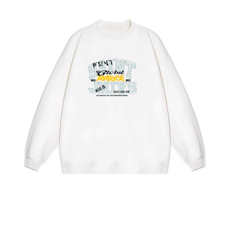 2025年秋季套头长袖时尚百搭通勤简约休闲圆领，女装卫衣/绒衫，花可