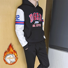 男士套装冬季卫衣休闲套装潮流加绒加厚运动服一套DS263T，男装卫衣，电商A102