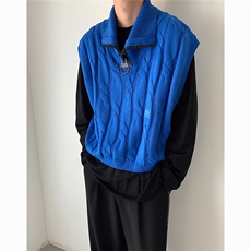 韩系拉链马甲情侣无袖坎肩毛衣背心潮T618-P68，男装背心/马甲，星座1501