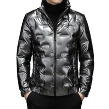 2023冬羽绒服男立领加厚中年男士保暖服休闲时尚外套YYYR280-P150，男装羽绒服，电商B212（原钱塘6029）