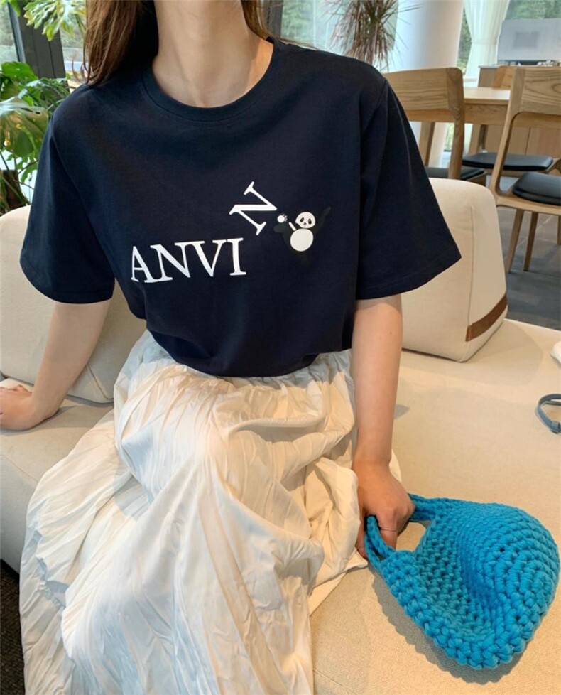 小熊猫印花短袖，其它，约澜