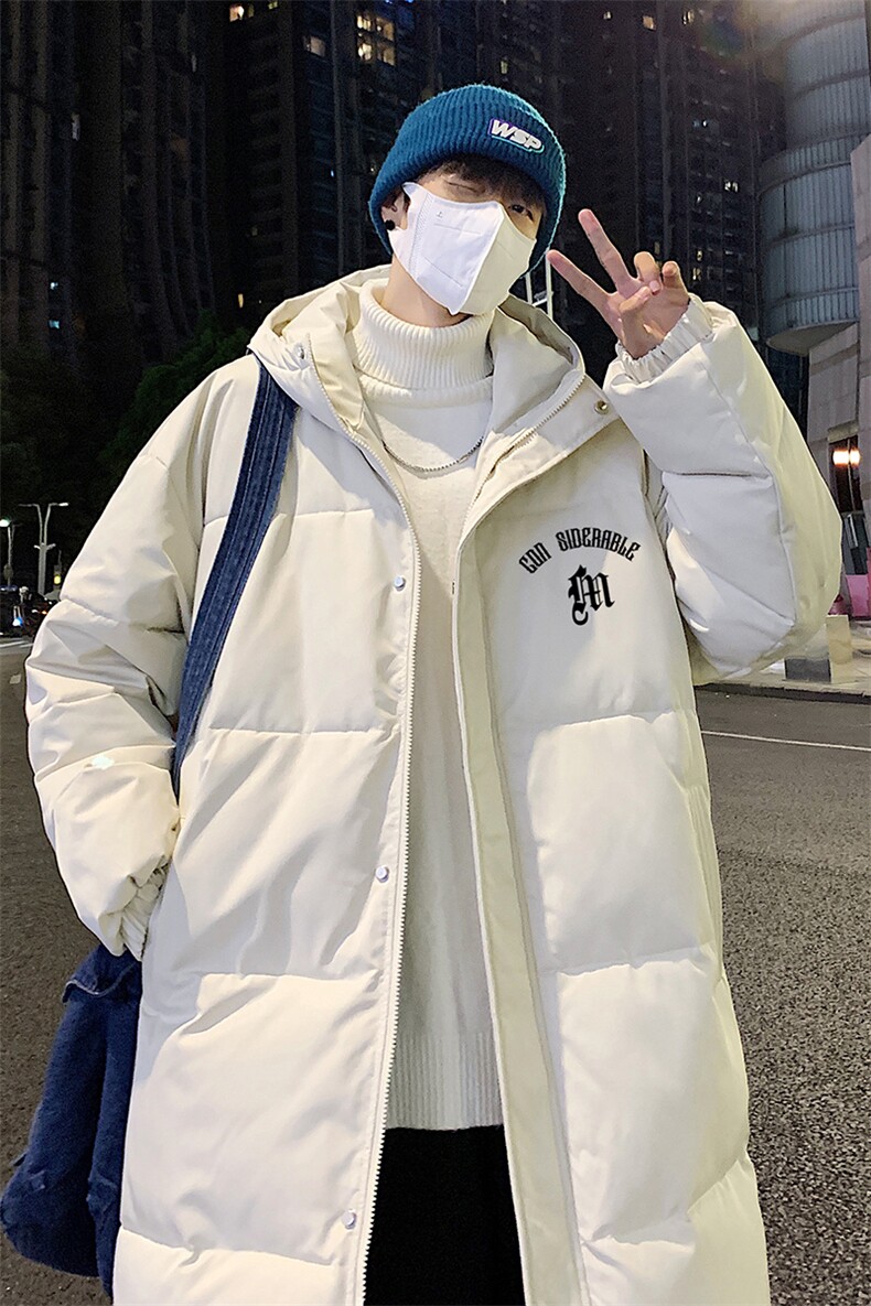 港风冬季新款长款连帽白鸭绒羽绒服男潮宽松YR6164P285控358,男装羽绒服,电商A268A
