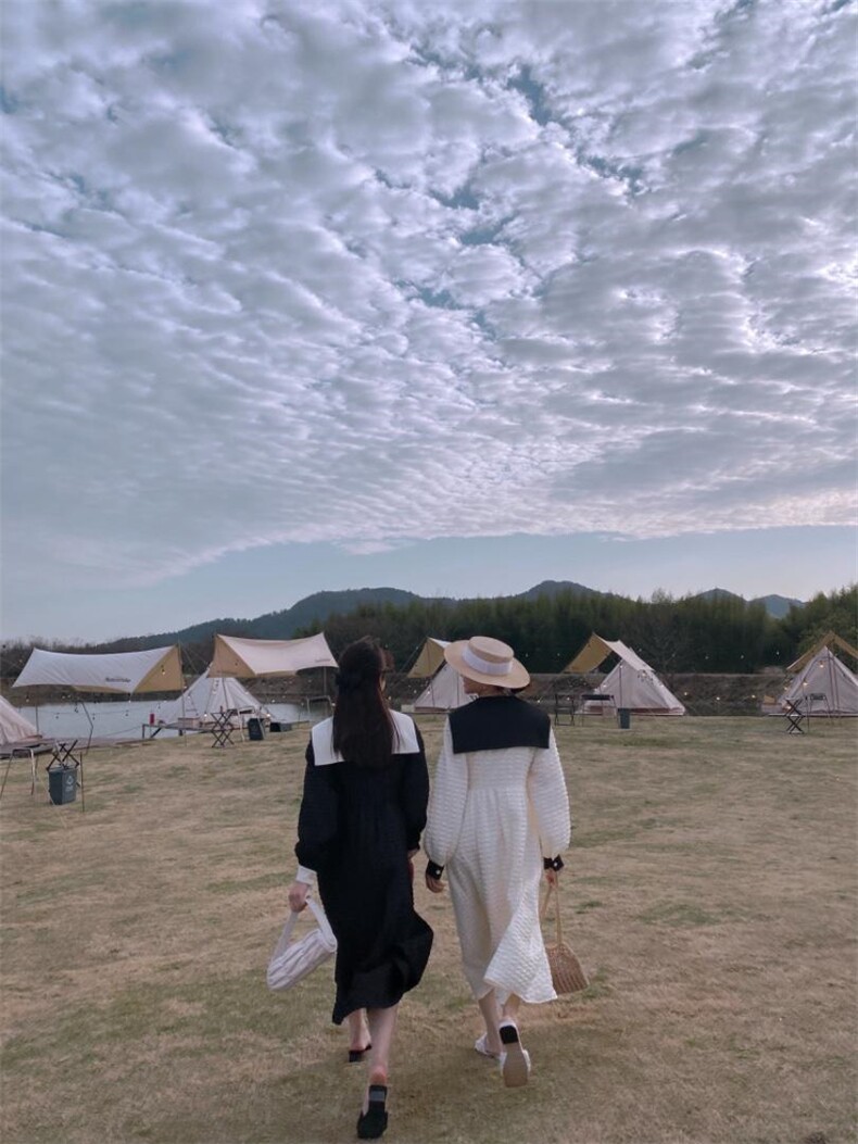 重工海军领连衣裙，女装连衣裙，驿谷