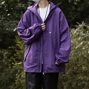 港风大码日系夏季男女情侣款连帽防晒服外套 XZ213-FS998-P55控78图片