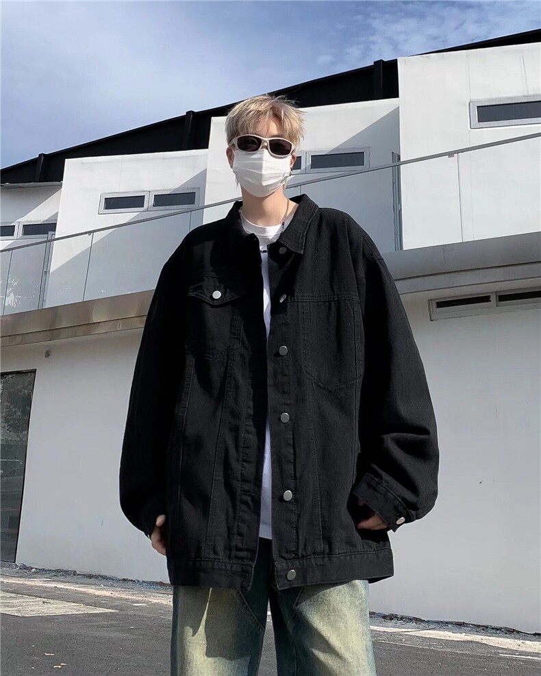DW155-P63水洗做旧牛仔夹克男新款潮流破洞美式复古痞帅休闲外套,男装夹克,星座603-2