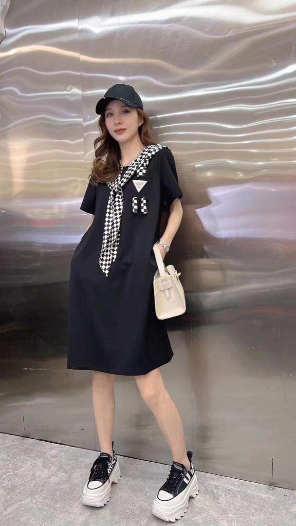 夏季新款小玩偶时尚连衣裙，女装连衣裙，蕃米莉