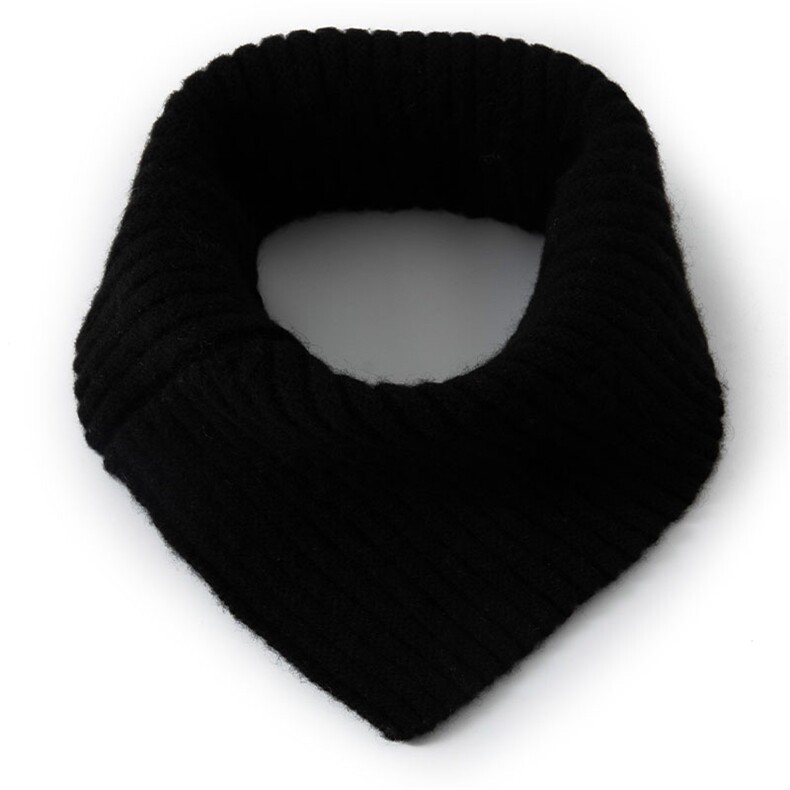 时尚儿童秋冬保暖脖套轻盈舒适无压迫感黑色V领设计百搭必备，童装儿童配饰，群鹿羊绒