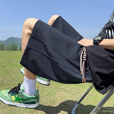 纯色抖音直播得物品质运动男菠萝格中裤五分休闲短裤K090P28控48，男装牛仔裤，电商C408(原B339-1)
