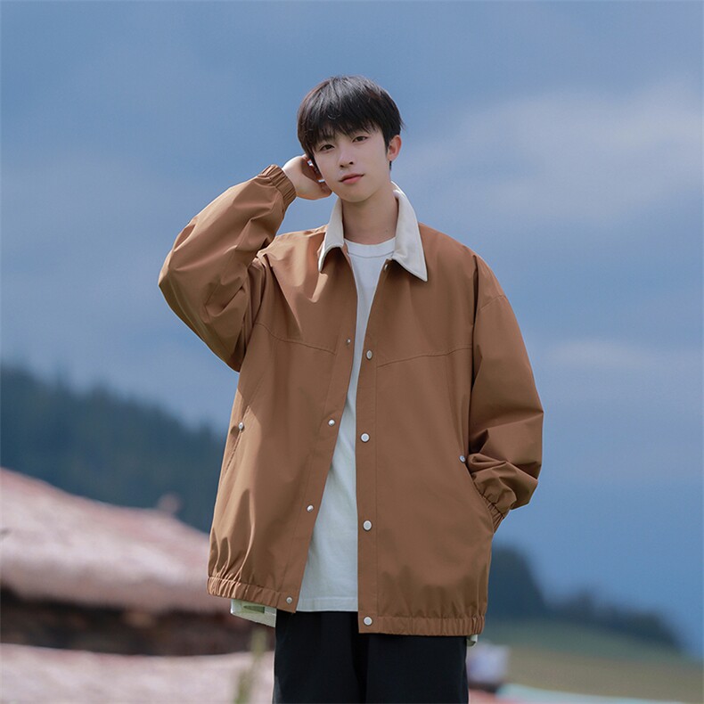 JK7863-P652025秋季新款翻领防水宽松夹克,男装夹克,星座109-1