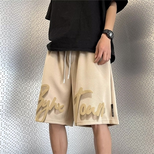 五分裤男韩版潮流高街帅字母印花2032夏新款ins休闲短裤K4252-P25图片
