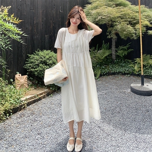 新中式国风提花马甲连衣裙套装女夏2025新款减龄刺绣流行绝美裙子图片