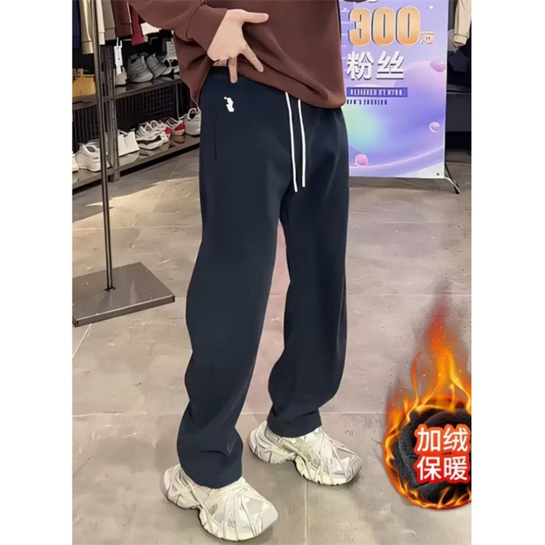 【002】刺绣百搭直筒裤子男加绒运动裤男士长裤A079-K6064-P37,女装休闲裤,电商A079