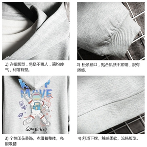 KS21175-P38 加绒款-P43 连帽开衫卫衣男运动外套大码班服 网格图片