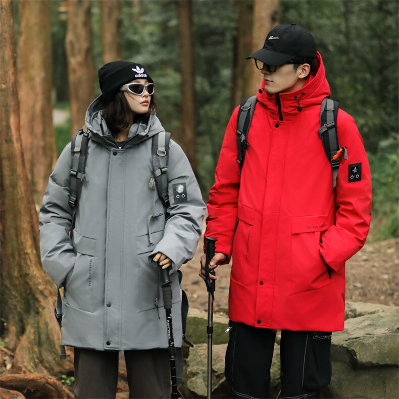 山系风90羽绒服中长款加肥加大码胖子情侣外套冬A436-2198-P235,男装羽绒服,电商A436