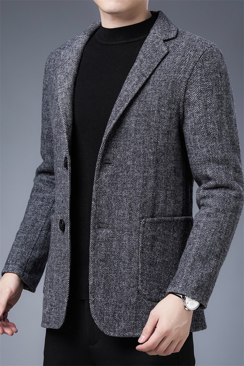 CKZ881901钱塘2020-2商务休闲简约时尚中年男士冬季厚款西服P290,男装西服,钱塘207-2