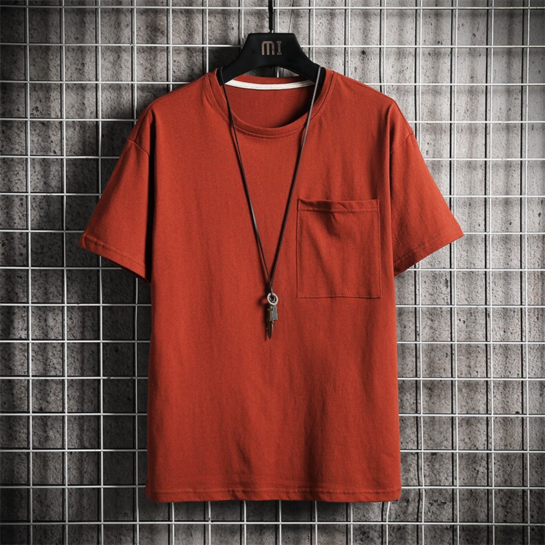 DX24099-P25大口袋百搭短袖t恤男大码半袖体恤上衣服,男装T恤,电商A040A