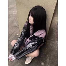 字母刺绣棒球服外套男宽松设计感hiphop个性夹克潮JK0723-P65，男装夹克，星座308B-2