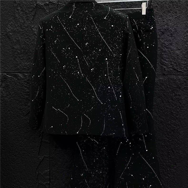 1506-1/GXZ1170/P76新款高级感满天星烫金长袖衬衫,男装衬衫,星座1506A
