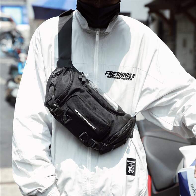 新款时尚女潮牌腰包胸包防盗收银包户外男腰包，鞋类箱包男包，星座510A-2