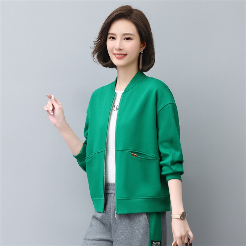 时尚休闲开衫棒球卫衣女宽松显瘦百搭外套春季新款韩版学生上衣,女装卫衣/绒衫,依恋蒂丝