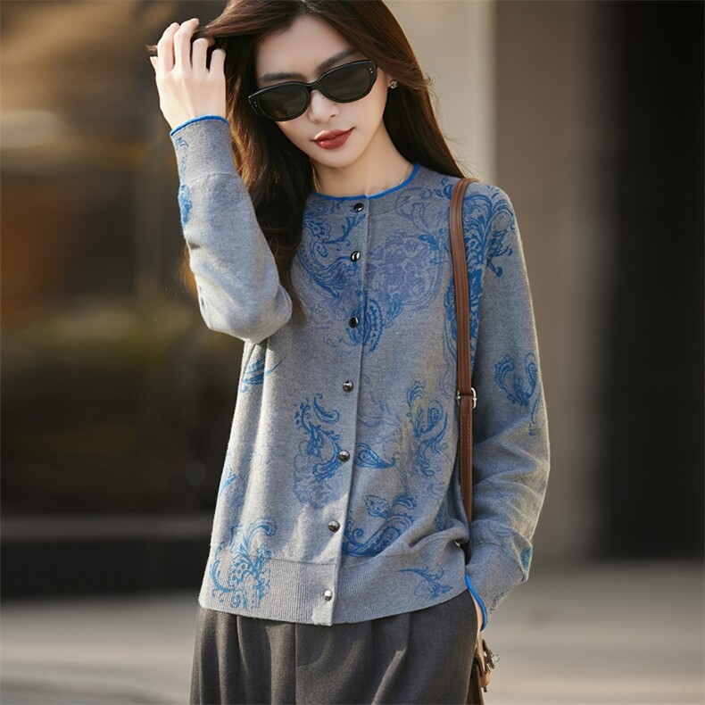 2025年秋季套头单件长袖时尚百搭通勤简约休闲长袖，女装针织衫/毛衣，暖烁羊绒