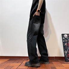 k1077-p55-控78现货宽松拉链cleanfit牛仔裤马丁靴黑暗，男装牛仔裤，星座116