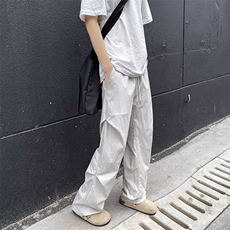 直筒长裤潮时尚潮牌青春流行百搭运动裤宽松型纯色休闲裤夏季，男装休闲裤，星座716-2