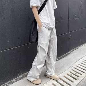 直筒长裤潮时尚潮牌青春流行百搭运动裤宽松型纯色休闲裤夏季图片