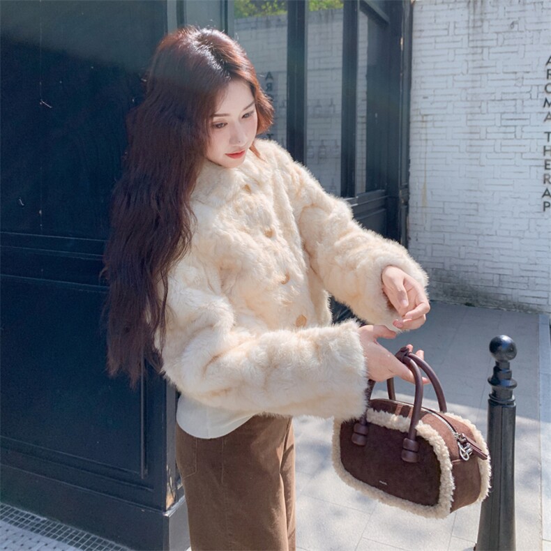 2025新款仿皮草环保珊瑚貂绒短款加厚保暖p175-k248,女装皮草,SL