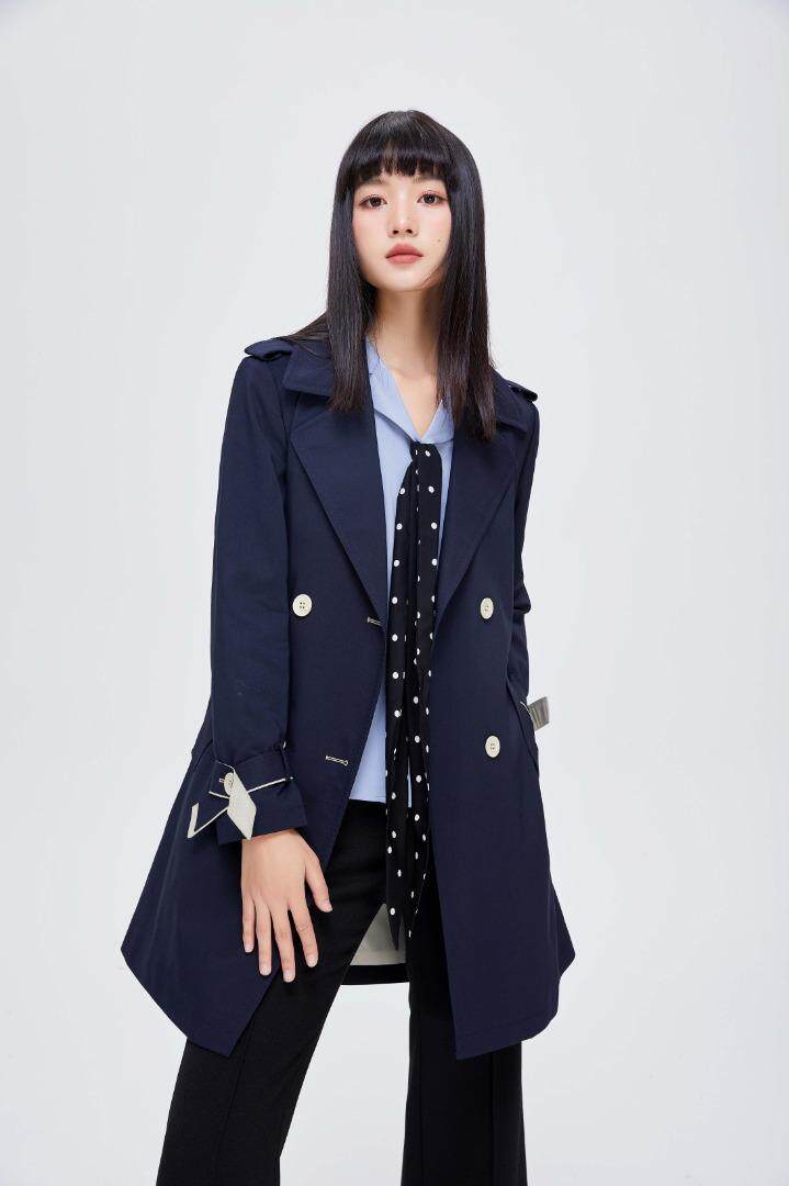2023春装新款风衣外套中长款，女装风衣，千浪依族