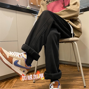 加绒加厚冬季高街休闲直筒裤715-6-BX22P55(控78）图片