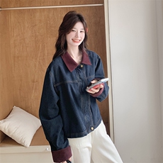 2026春款【有货】拼接牛仔外套B109-9305-145-198，女装短外套，2B109